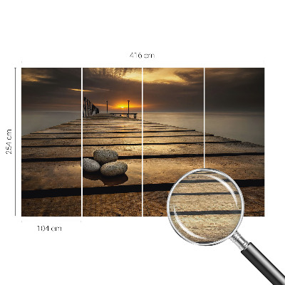 Fototapet vlies pentru living Inele de lemn