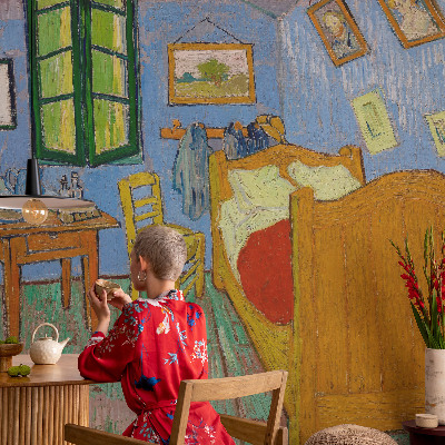 Fototapet la comandă pentru dormitor Cercuri geometrice