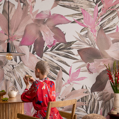 Fototapet modern pentru living Visul florilor