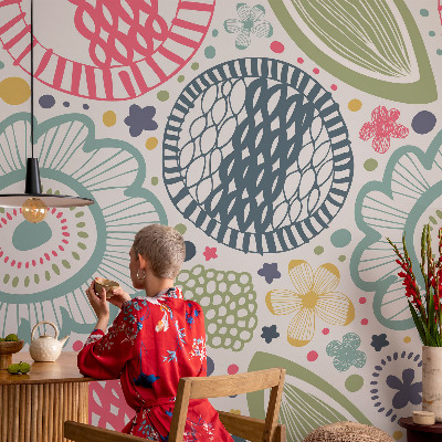 Fototapet vlies pentru dormitor Eleganță florală