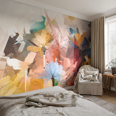 Fototapet la comandă pentru dormitor Un buchet colorat