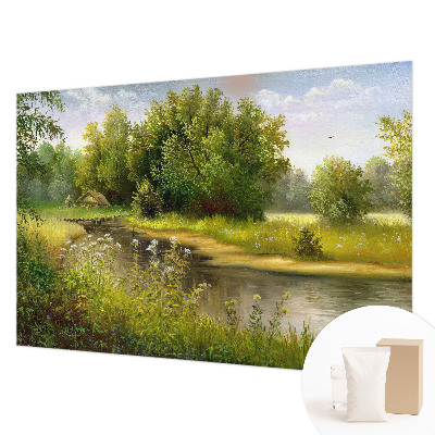 Fototapet la comandă pentru living cu un model de puncte subtile