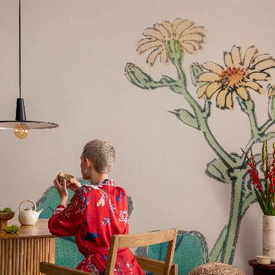 Fototapet la comandă Fluturi în pajiște