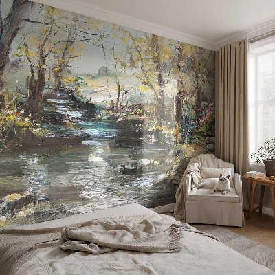 Fototapet la comandă pentru dormitor Flori vintage