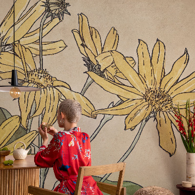 Fototapet la comandă pentru dormitor Pace verde