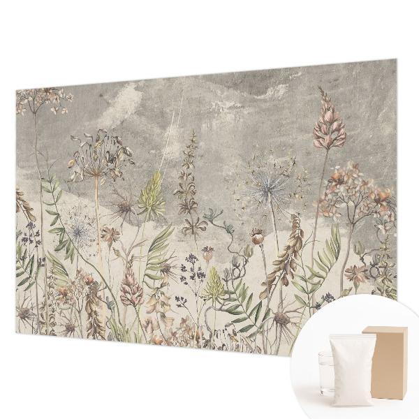 Fototapet modern pentru living Flori colorate