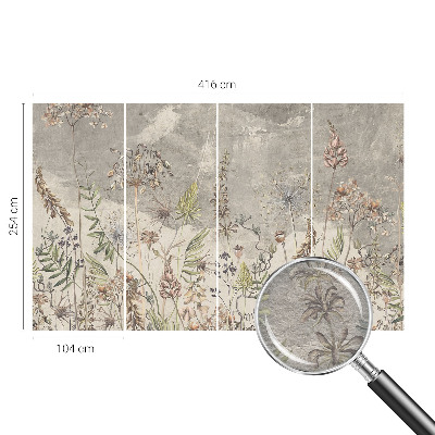 Fototapet modern pentru living Flori colorate