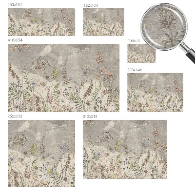 Fototapet modern pentru living Flori colorate