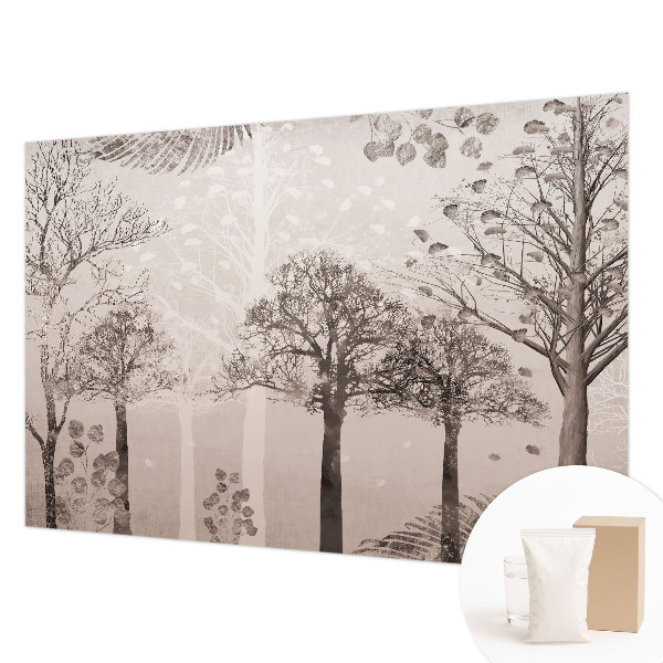 Fototapet vlies pentru living Flori subtile