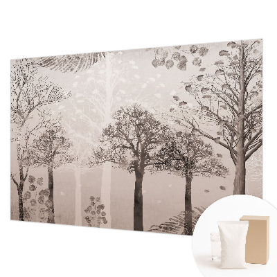 Fototapet vlies pentru living Flori subtile