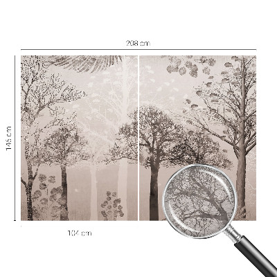 Fototapet vlies pentru living Flori subtile