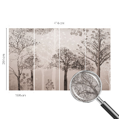 Fototapet vlies pentru living Flori subtile