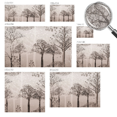 Fototapet vlies pentru living Flori subtile