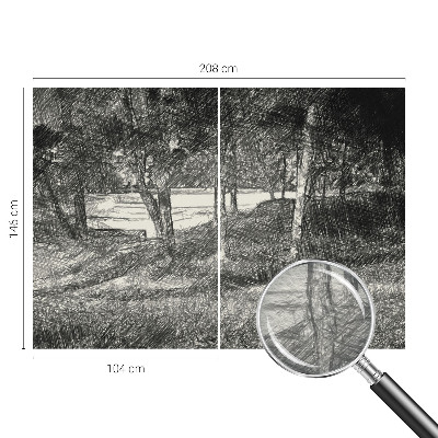 Fototapet la comandă pentru dormitor Simetrie geometrică