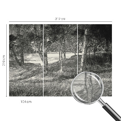 Fototapet la comandă pentru dormitor Simetrie geometrică