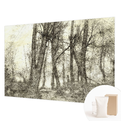 Fototapet pentru dormitor cu motive în forme abstracte