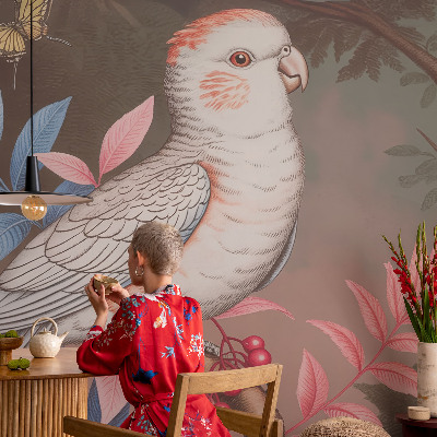 Fototapet pentru dormitor Frunză albastră