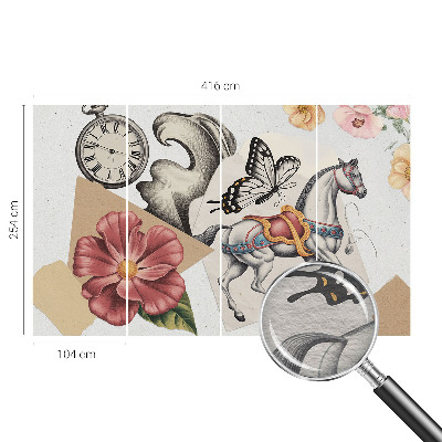 Fototapet vlies pentru living Tușe colorate