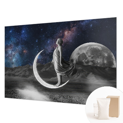 Fototapet la comandă pentru living cu model de frunze abstracte