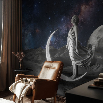 Fototapet la comandă pentru living Frunze abstracte