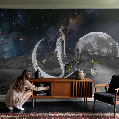 Fototapet la comandă pentru living Frunze abstracte