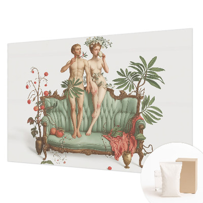 Fototapet la comandă pentru dormitor Cuplu de păsări