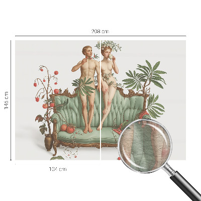 Fototapet la comandă pentru dormitor Cuplu de păsări