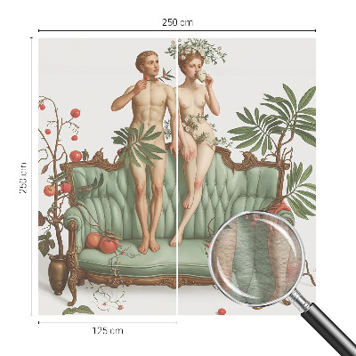 Fototapet la comandă pentru dormitor Cuplu de păsări