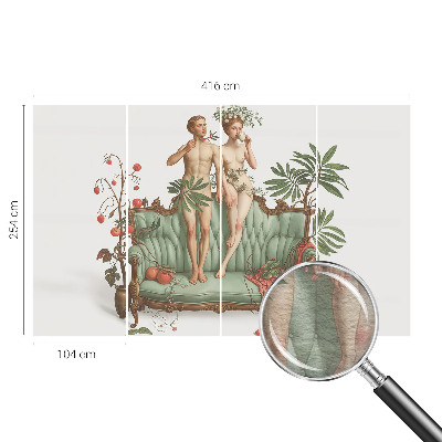 Fototapet la comandă pentru dormitor Cuplu de păsări