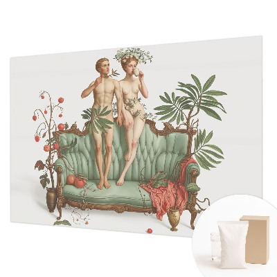 Fototapet la comandă pentru dormitor Cuplu de păsări