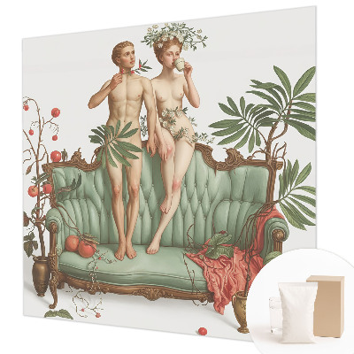 Fototapet la comandă pentru dormitor Cuplu de păsări