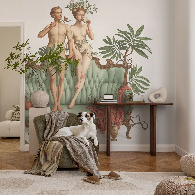 Fototapet la comandă pentru dormitor Cuplu de păsări