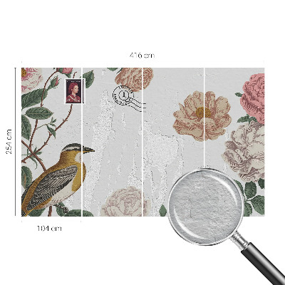 Fototapet vlies Păsări pe o ramură