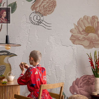 Fototapet vlies Păsări pe o ramură