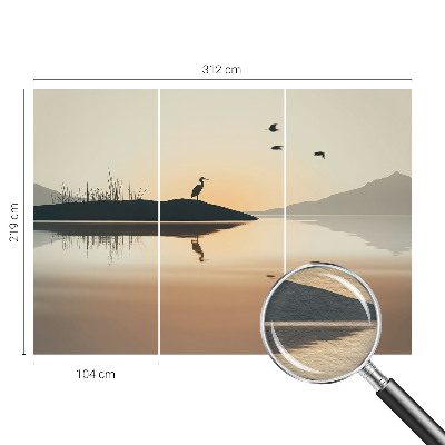 Fototapet vlies pentru living Apus de soare curcubeu