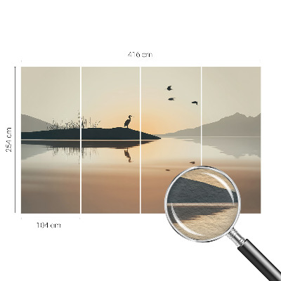 Fototapet vlies pentru living Apus de soare curcubeu