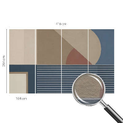 Fototapet modern pentru living Forme colorate