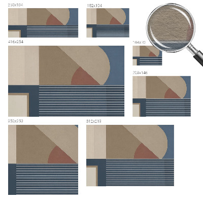 Fototapet modern pentru living Forme colorate