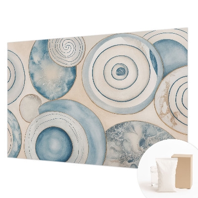 Fototapet vlies pentru living cu forme abstracte