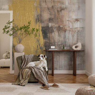 Fototapet vlies pentru dormitor Flori cu frunze