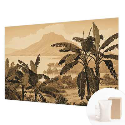 Fototapet pentru living cu model floral