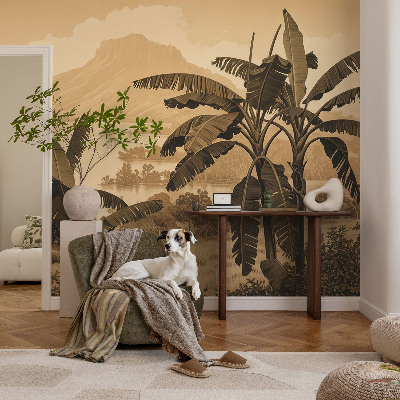 Fototapet pentru living Model floral