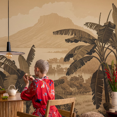 Fototapet pentru living Model floral