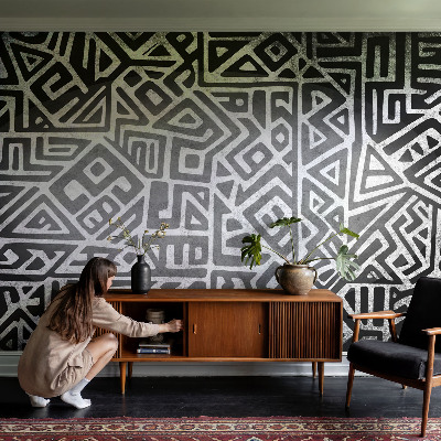 Fototapet la comandă pentru dormitor Abstracție albastru închis