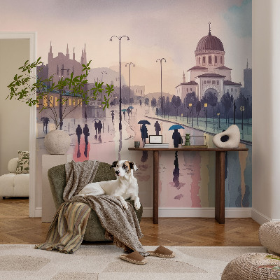 Fototapet la comandă pentru dormitor Alpinist singuratic