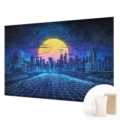 Fototapet pentru dormitor cu un design colorat pentru decorul camerei