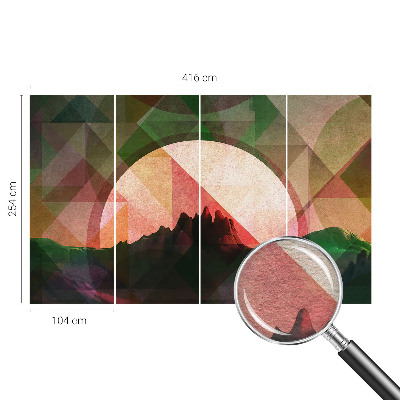 Fototapet vlies pe perete Tunel de lemn