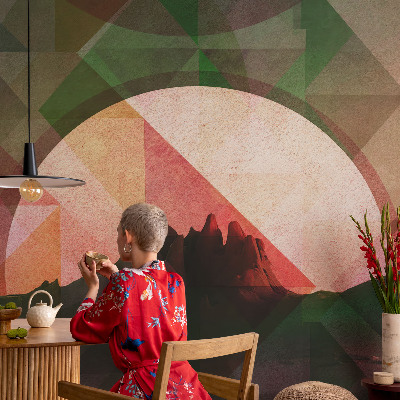 Fototapet vlies pe perete Tunel de lemn