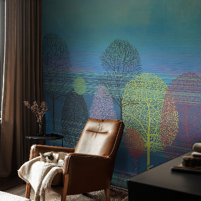 Fototapet la comandă Păsări pe o ramură