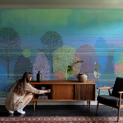 Fototapet la comandă Păsări pe o ramură